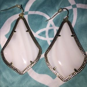 Kendra Scott White Alexandra earrings